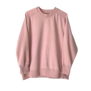 Small Aerie oversized crew neck sweatshirt in light pink